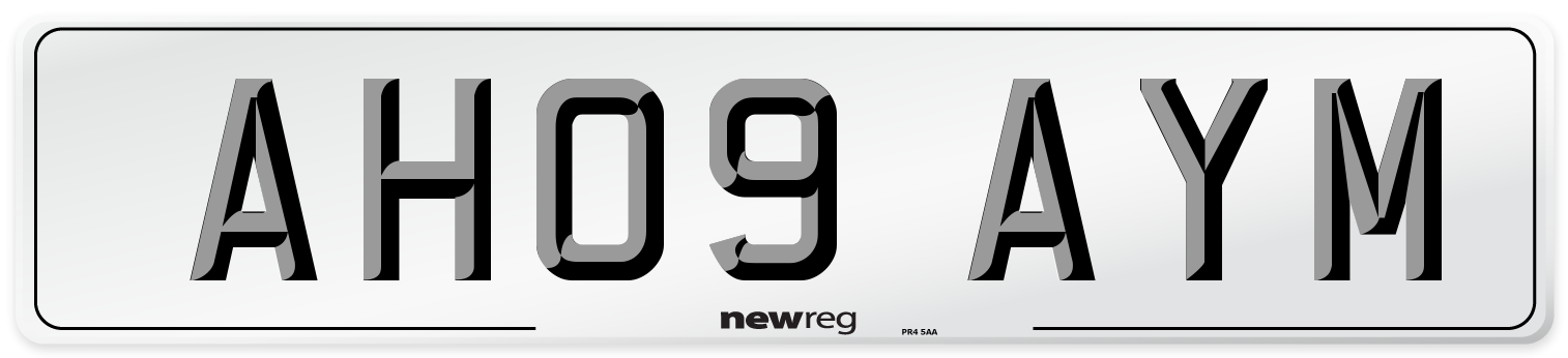 AH09 AYM Number Plate from New Reg